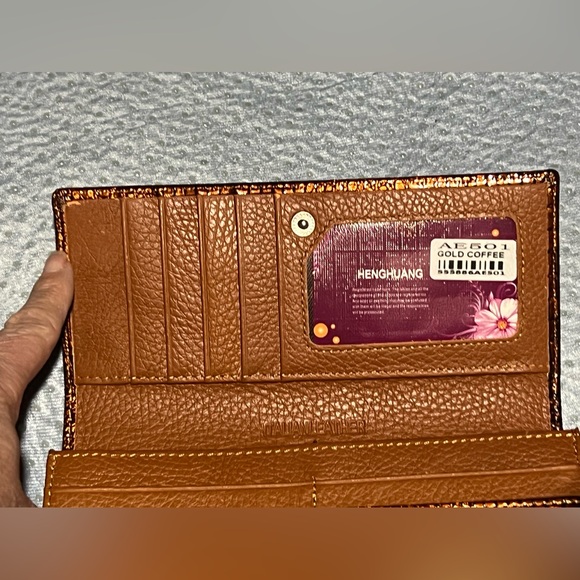 Copper leather henghuang wallet - Picture 4 of 7
